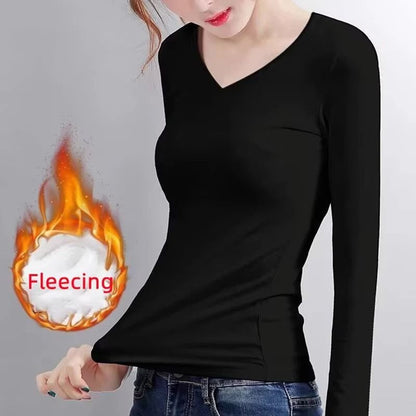 Womens Thermal Turtleneck Long Sleeve Top
