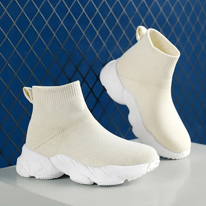 Childrens High Top Sock Style Shoes Casual Sports Sneakers 1