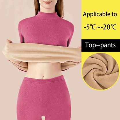Womens Ultra Thick Thermal Underwear Set Seamless Long Sleeve Winter Clothing 1