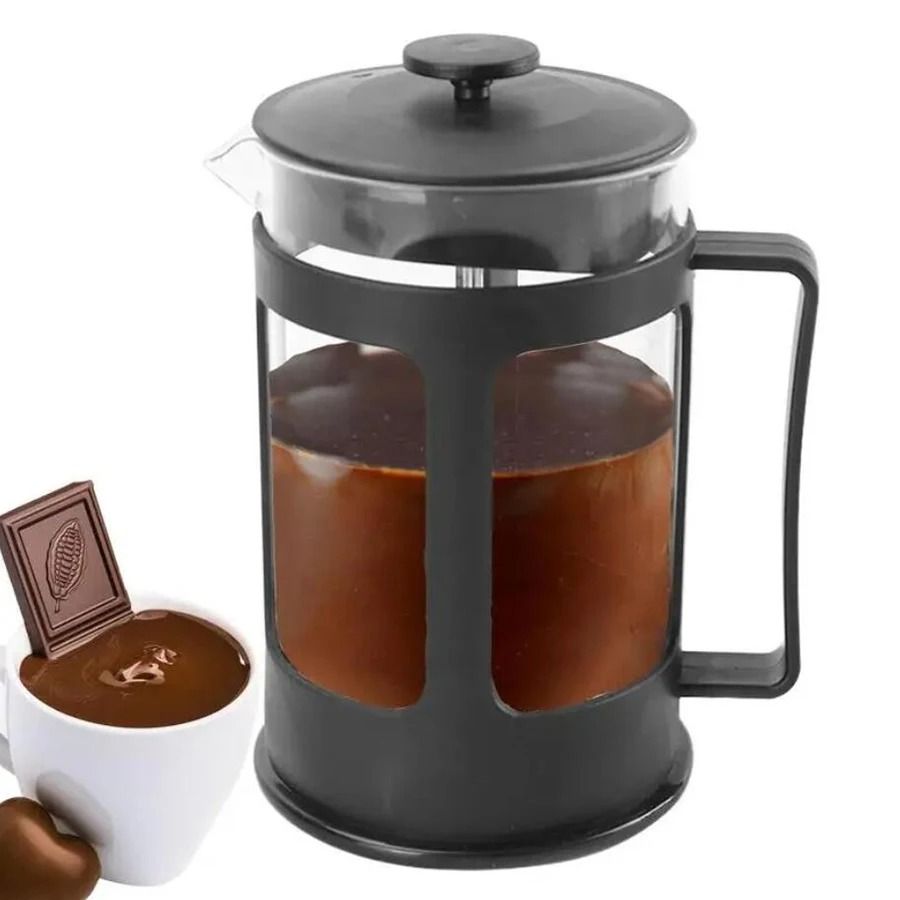 Stainless Steel Tea Coffee Brewer with Filter Heat Resistant Handle