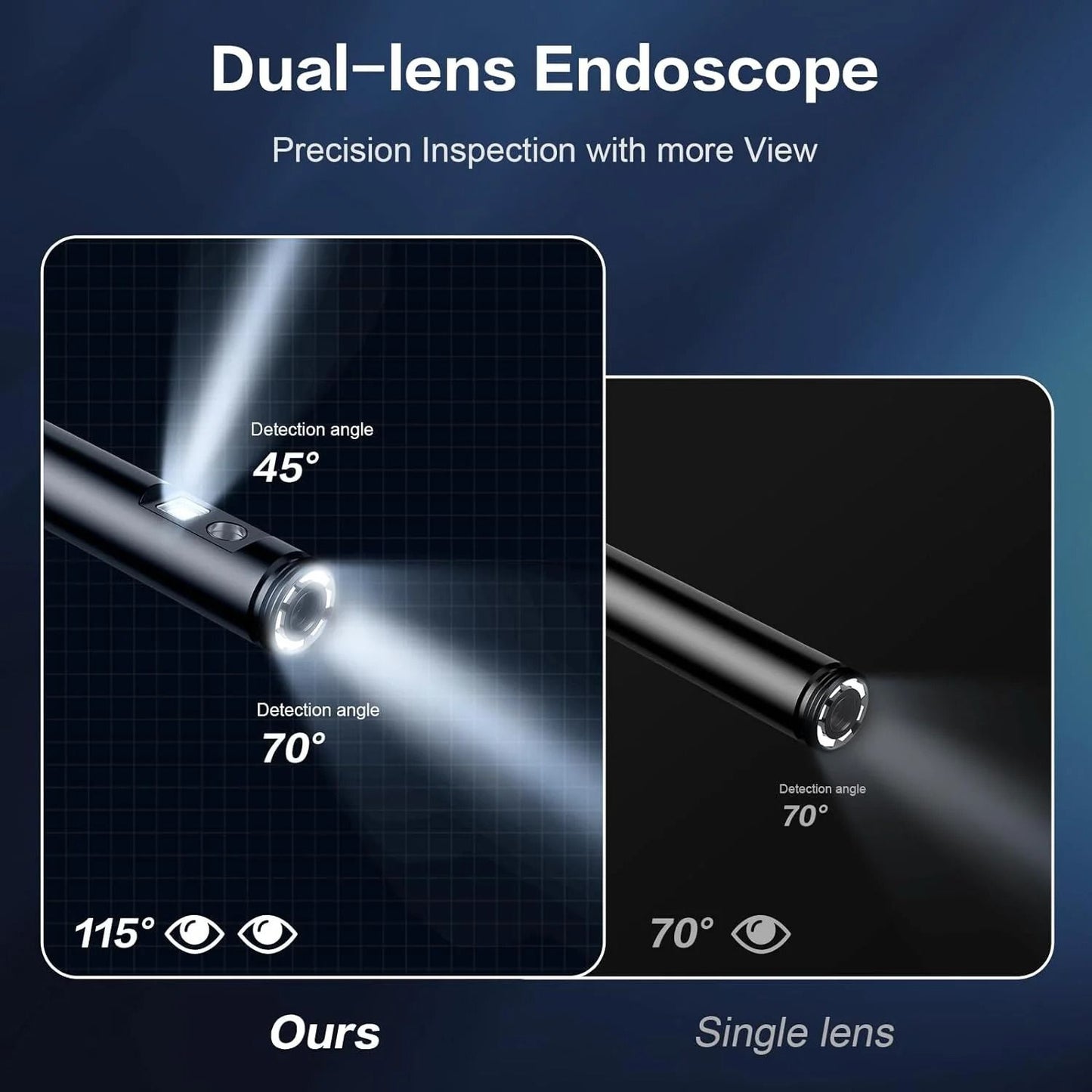 8mm 1080P Endoscope Automotive Borescope Inspection Camera For IPhone Android 3