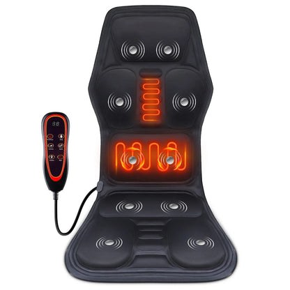 Electric Back Massager Cushion with Heat and Vibration for Full Body Relief