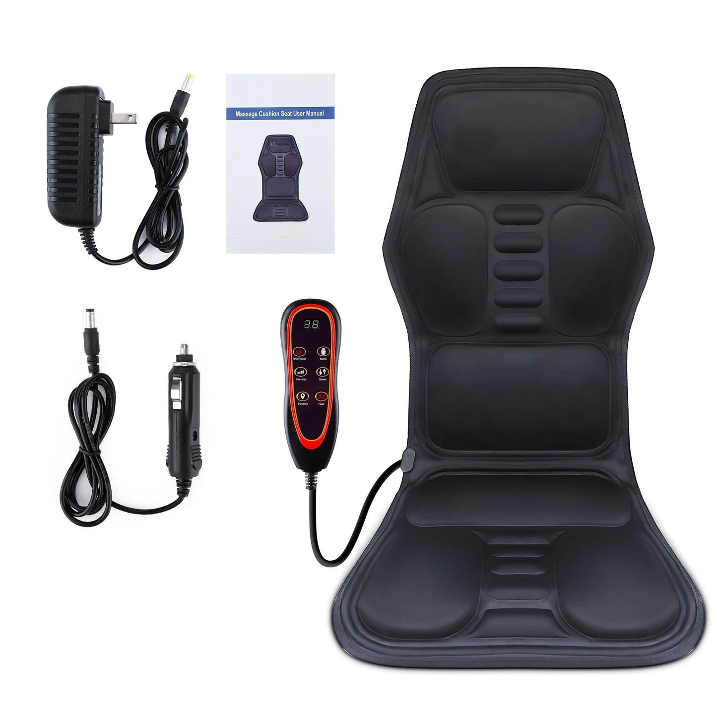Electric Back Massager Cushion With Heat And Vibration For Full Body Relief 9