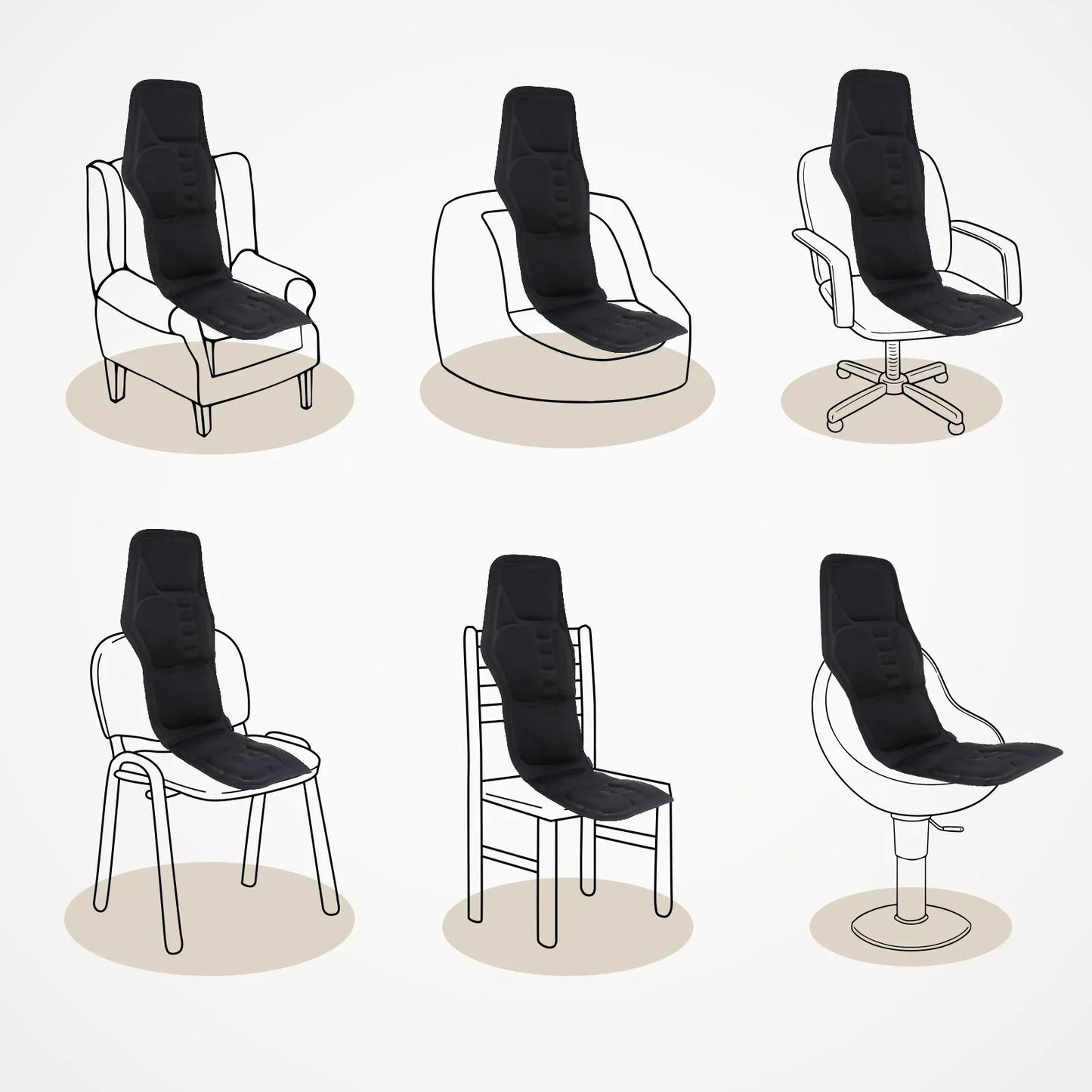 Electric Back Massager Cushion With Heat And Vibration For Full Body Relief 5