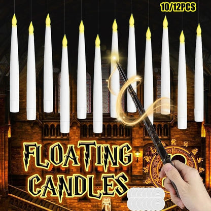 Magical LED Floating Candle Set With Remote Wand For Weddings And Holiday Home Decor