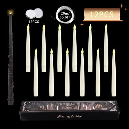 Magical LED Floating Candle Set With Remote Wand For Weddings And Holiday Home Decor 6