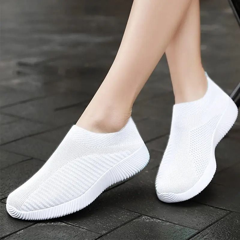 Women Vulcanized Shoes Slip On Casual Flats Comfortable Walking Loafers 10