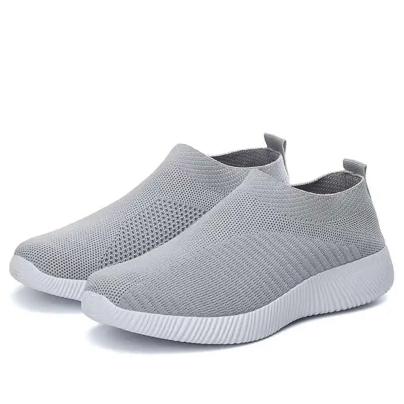 Women Vulcanized Shoes Slip On Casual Flats Comfortable Walking Loafers 7