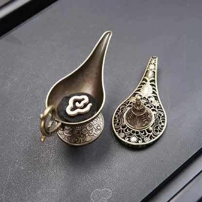 Antique Style Metal Incense Burner And Candle Holder 3