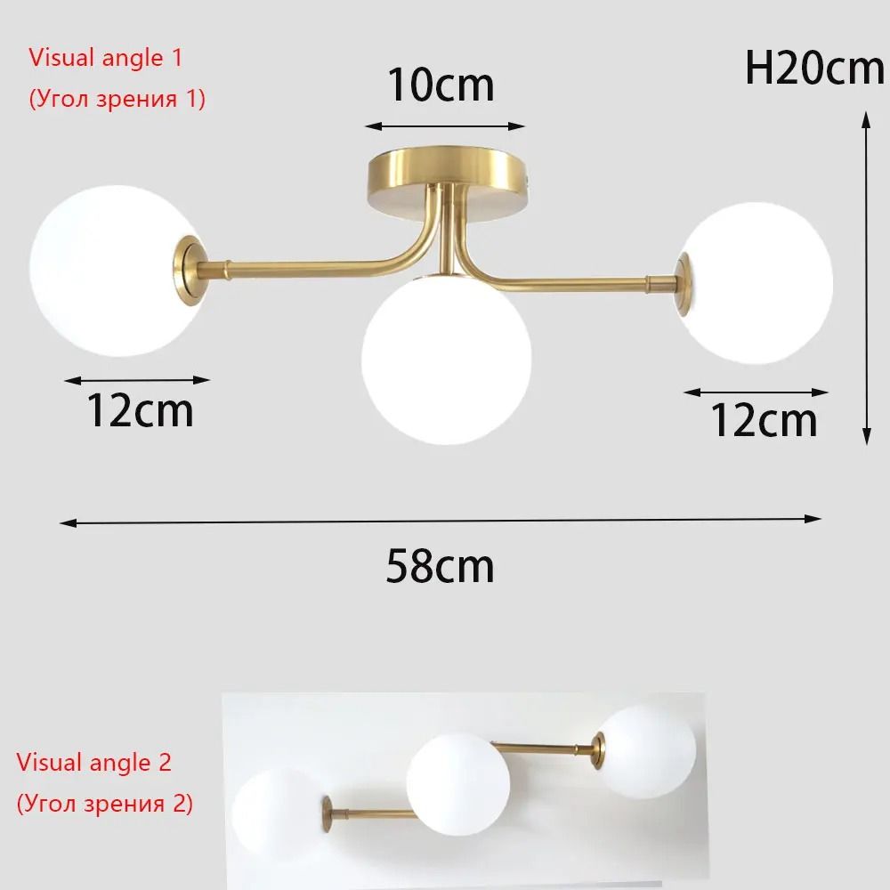 Modern Acrylic Ball Ceiling Light Fixture For Bedroom Corridor And Home Decor 8