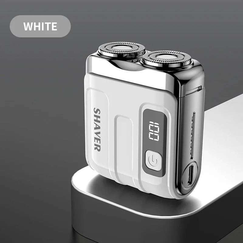 Travel Electric Shaver For Men Portable Rechargeable Rotary Razor With Magnetic Blade Head 10
