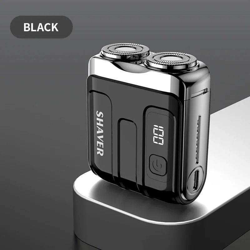Travel Electric Shaver For Men Portable Rechargeable Rotary Razor With Magnetic Blade Head 7