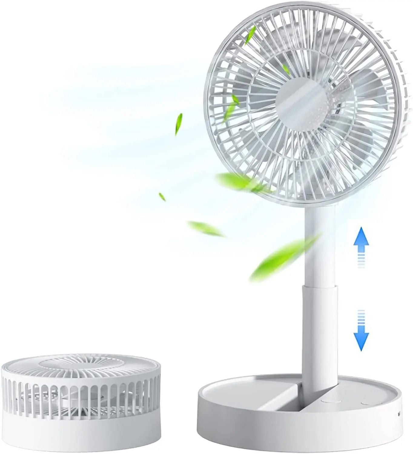 USB Foldable Fan Battery Operated Portable Table Fan With 4 Speeds And Timer 1