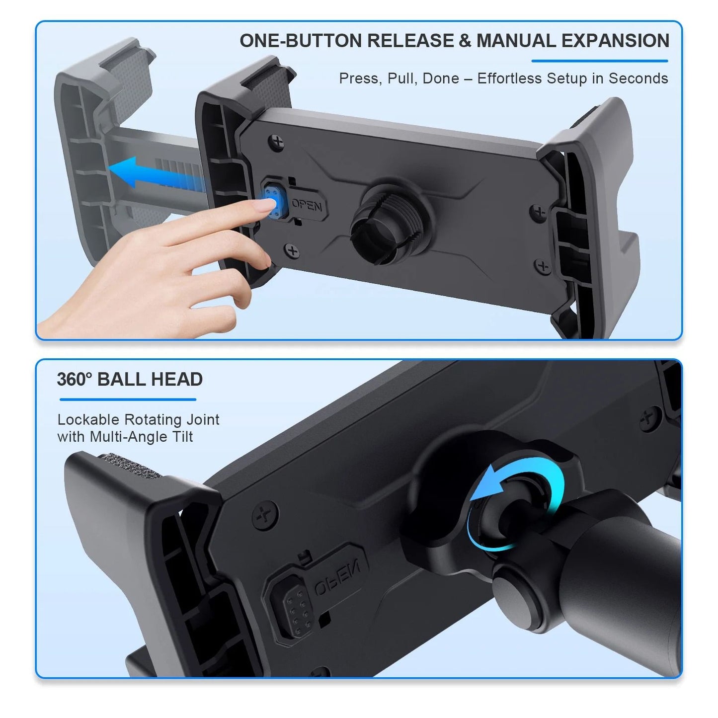 Adjustable Tripod Tablet Floor Stand For IPad And Tablets 413 Inch 4