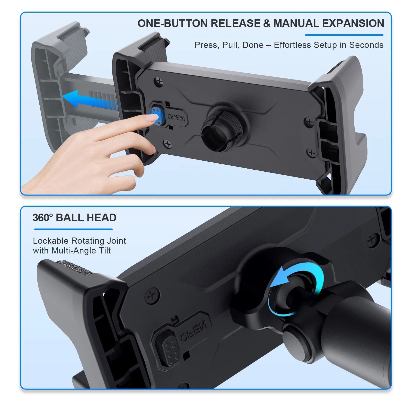 Adjustable Tripod Tablet Floor Stand For IPad And Tablets 413 Inch 4