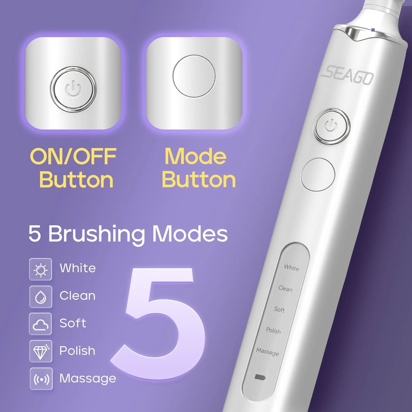 Rotating Electric Toothbrush With 8 Heads 5 Modes And Smart Timer 4