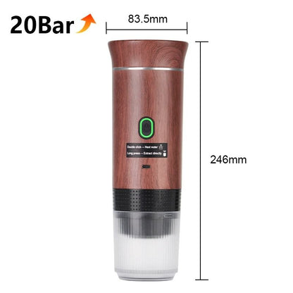 Wireless Portable Espresso Coffee Maker 3 In 1 Capsule And Ground Coffee Travel Machine 10