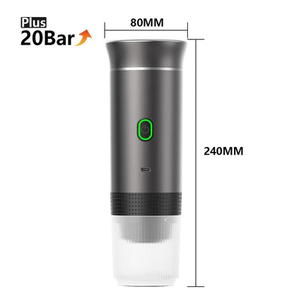 Wireless Portable Espresso Coffee Maker 3 In 1 Capsule And Ground Coffee Travel Machine 8