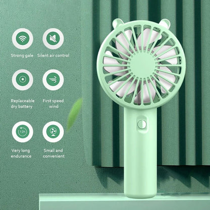 Portable Handheld Fan Mini USB Rechargeable Cooling Desk Fan 4