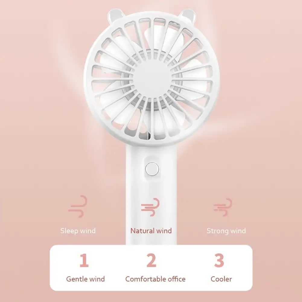 Portable Handheld Fan Mini USB Rechargeable Cooling Desk Fan 5