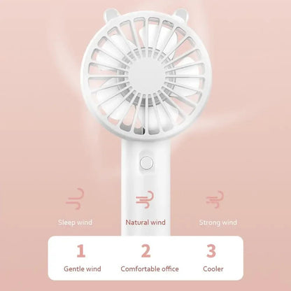 Portable Handheld Fan Mini USB Rechargeable Cooling Desk Fan 5