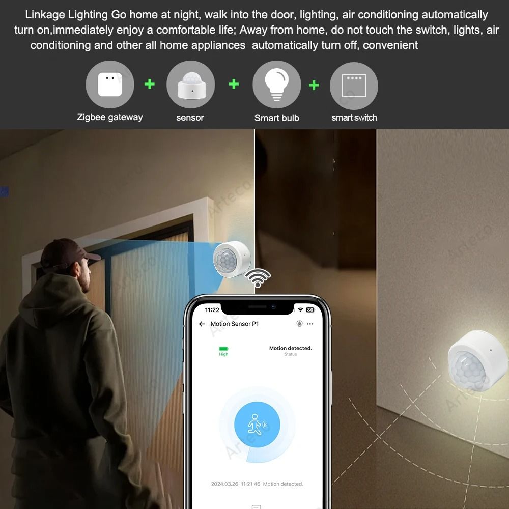 Zigbee Smart PIR Motion Sensor Infrared Human Body Detector Security Alarm 3
