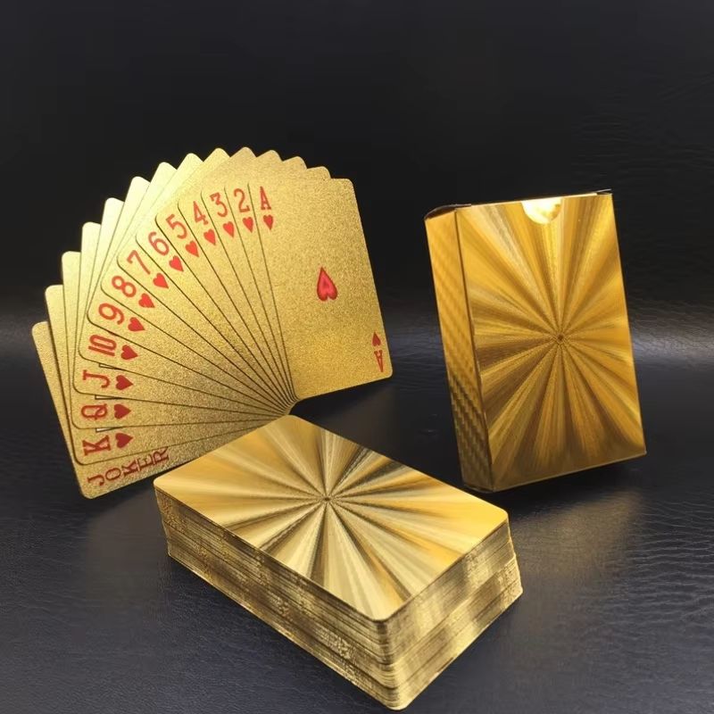 Luxury Waterproof Playing Cards – Sleek Black Poker Deck for Magic, Parties & Game Nights