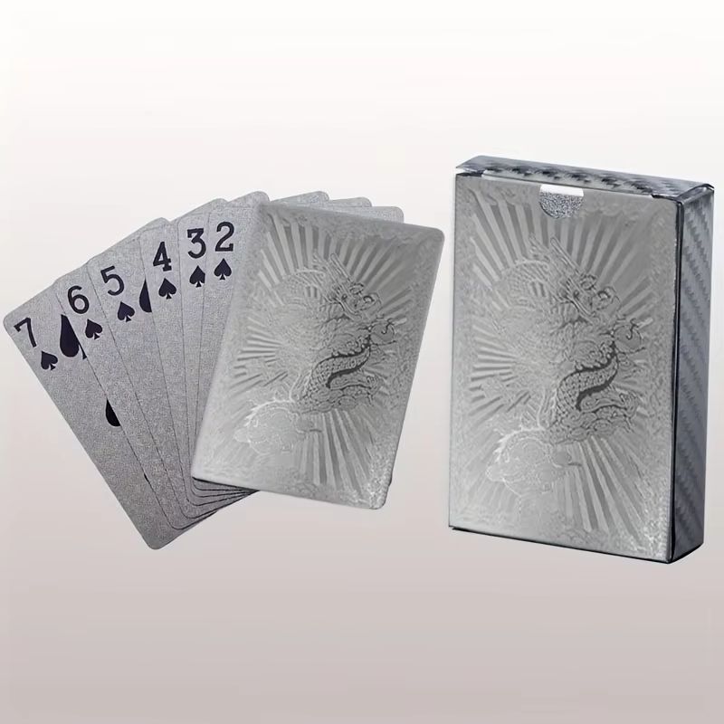 Luxury Waterproof Playing Cards – Sleek Black Poker Deck for Magic, Parties & Game Nights