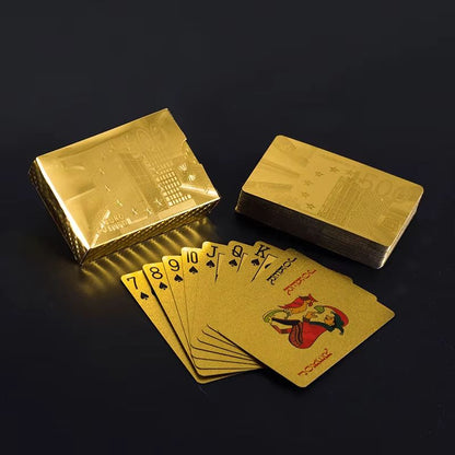 Luxury Waterproof Playing Cards – Sleek Black Poker Deck for Magic, Parties & Game Nights