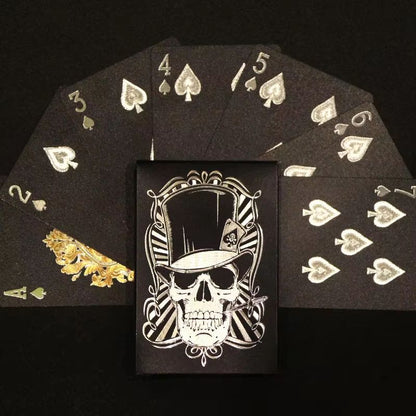 Luxury Waterproof Playing Cards  Sleek Black Poker Deck For Magic Parties  Game Nights 19