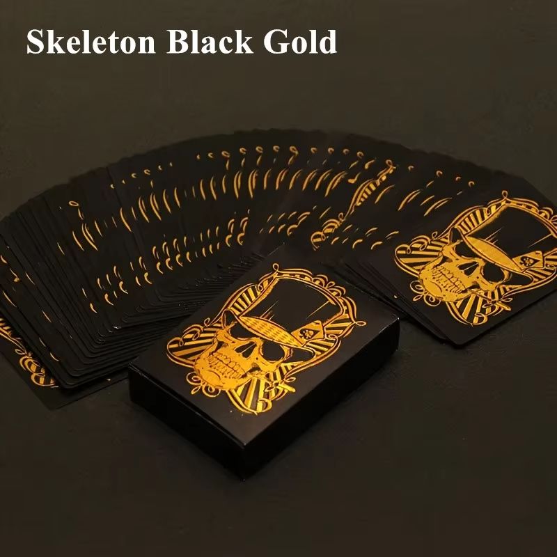 Luxury Waterproof Playing Cards  Sleek Black Poker Deck For Magic Parties  Game Nights 23