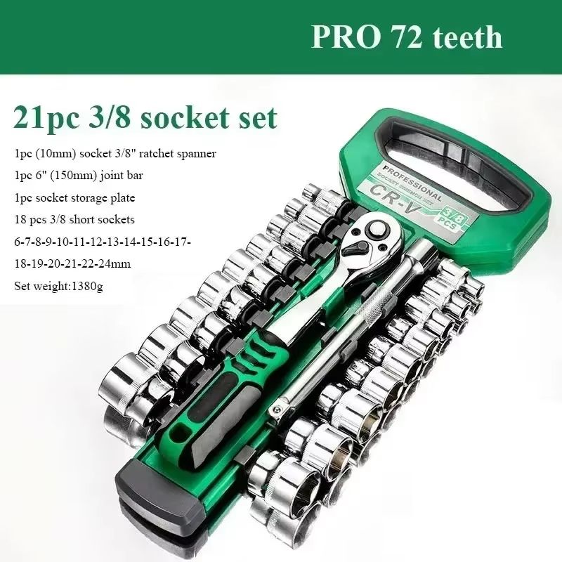 ProFix 46in1 Socket Sleeve Wrench  Ratchet Tool Kit For Auto Repair 11