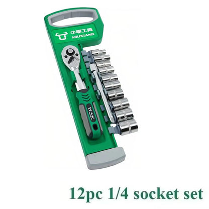 ProFix 46in1 Socket Sleeve Wrench  Ratchet Tool Kit For Auto Repair 12