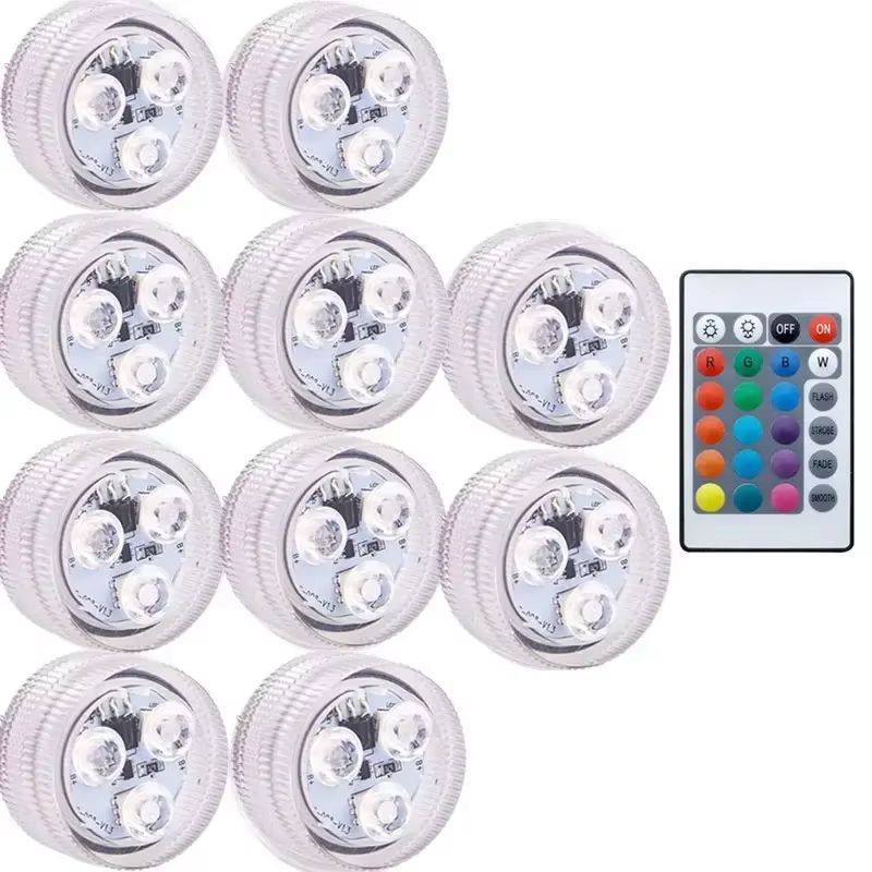 Waterproof LED Pool Lights  BatteryPowered RGB Submersible Decor For Parties  Weddings 12