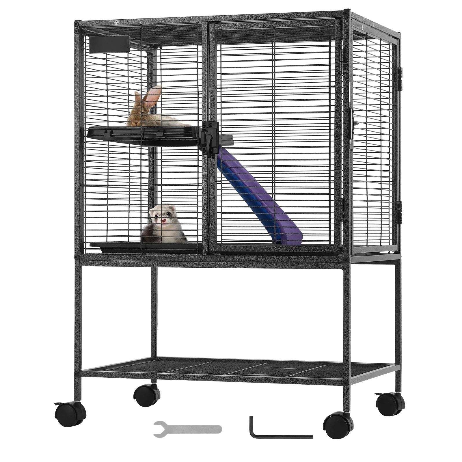 Metal Ferret Cage With Wheels Large 4Level Small Animal Cage For Hamster Rat Guinea Pig Chinchilla  5