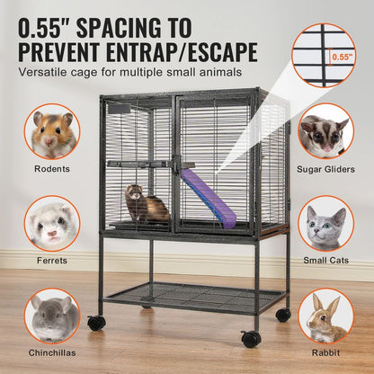 Metal Ferret Cage With Wheels Large 4Level Small Animal Cage For Hamster Rat Guinea Pig Chinchilla  1