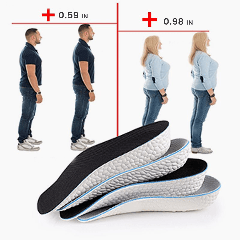 Orthopedic Height Increase Insoles For Men  Women Arch Support Shoe Inserts Memory Foam Heel Lift P