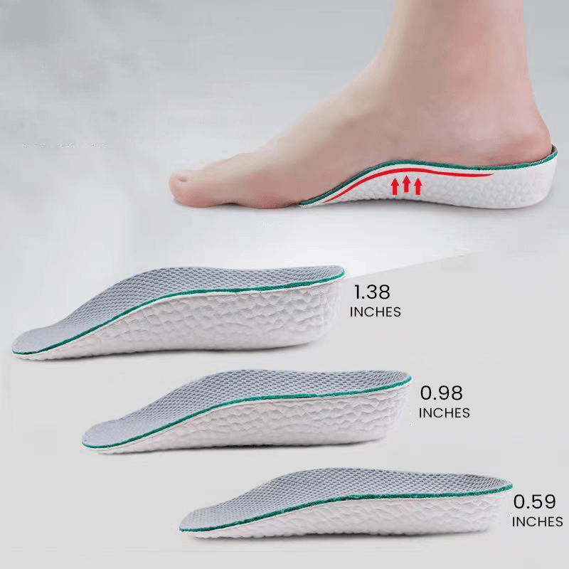 Orthopedic Height Increase Insoles For Men  Women Arch Support Shoe Inserts Memory Foam Heel Lift P