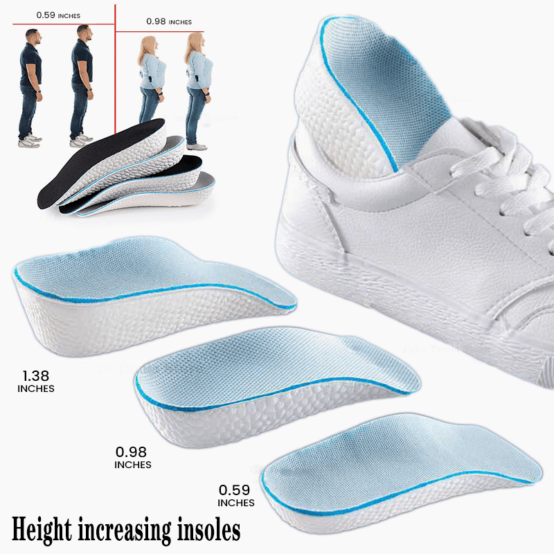 Orthopedic Height Increase Insoles For Men  Women Arch Support Shoe Inserts Memory Foam Heel Lift P
