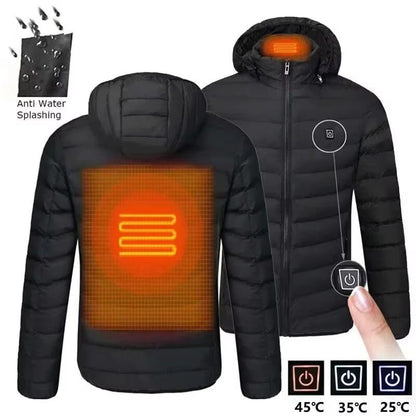 Heated Jacket for Men with 21 Heating Zones USB Winter Coat