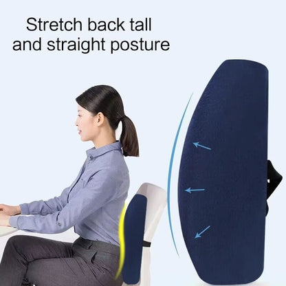 Memory Foam Lumbar Support Pillow  Ergonomic Car Seat  Office Chair Cushion With Breathable Mesh Co 2