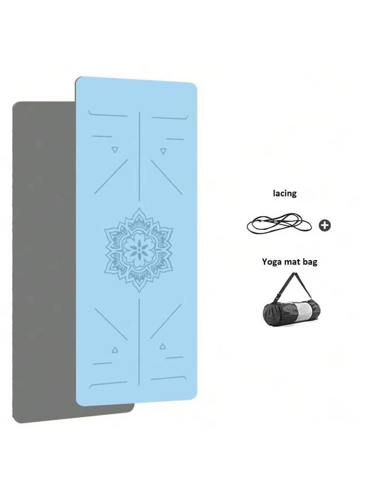 TPE Non Slip Yoga Mat With Alignment Lines For Home Fitness And Pilates 7
