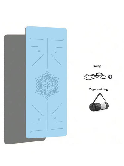 TPE Non Slip Yoga Mat With Alignment Lines For Home Fitness And Pilates 7