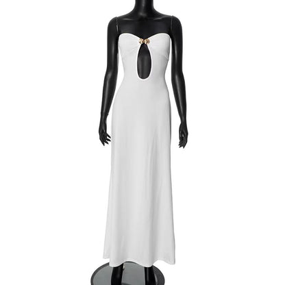 Strapless Bodycon Maxi Dress  Backless Off Shoulder Summer Beach Dress For Women 5