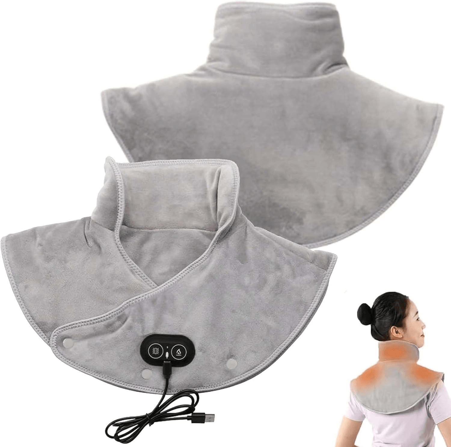 Electric Heating Neck and Shoulder Massager with Infrared Therapy