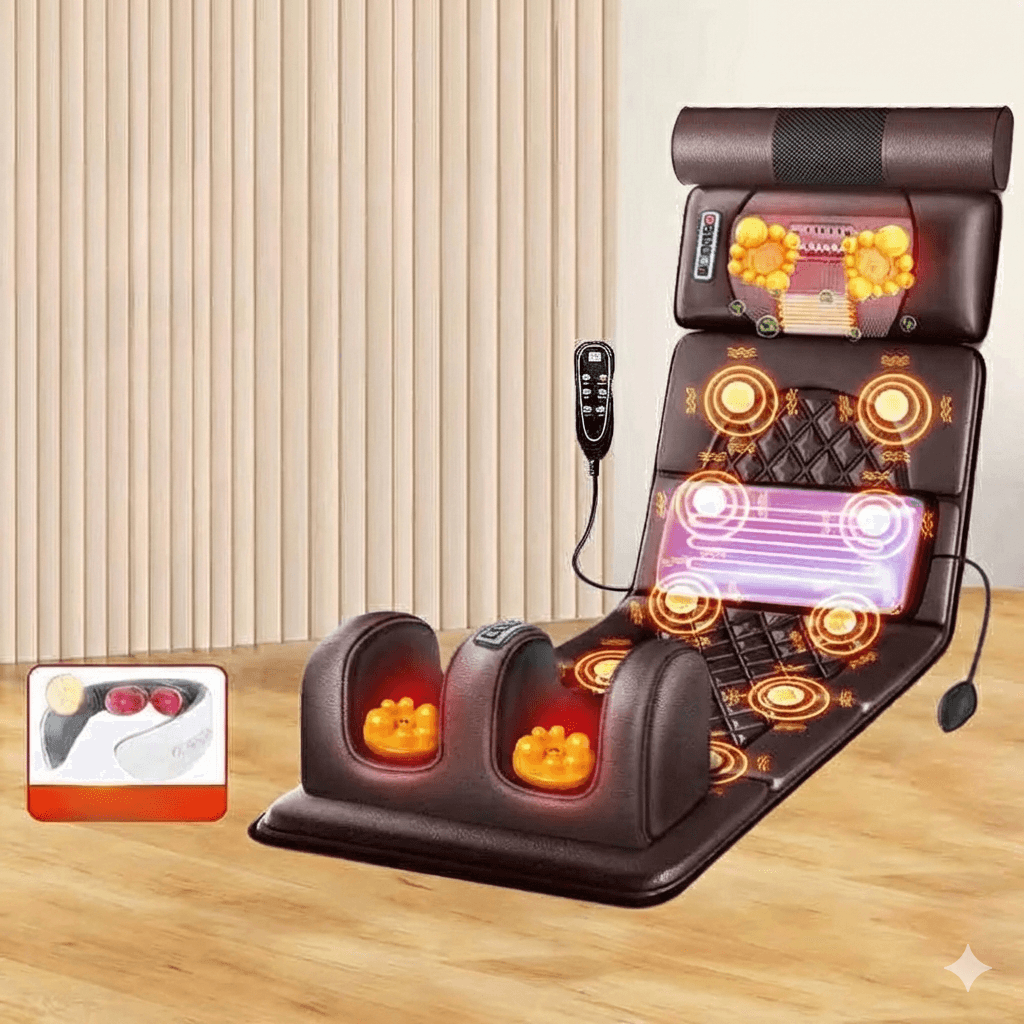 Full-Body Electric Massage Mattress with Heat & Airbag Therapy for Deep Tissue Relief