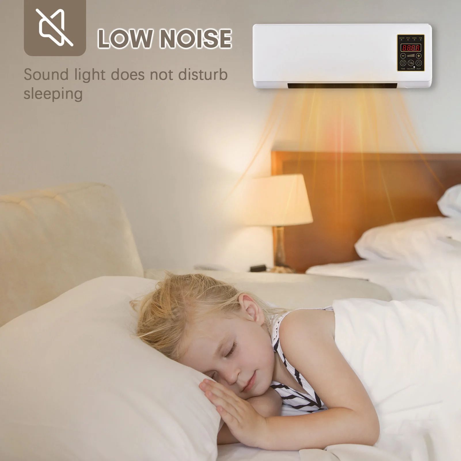 Wall Mounted Desktop Heater And Fan Combo For Household Bedroom Heating Nature Wind 2
