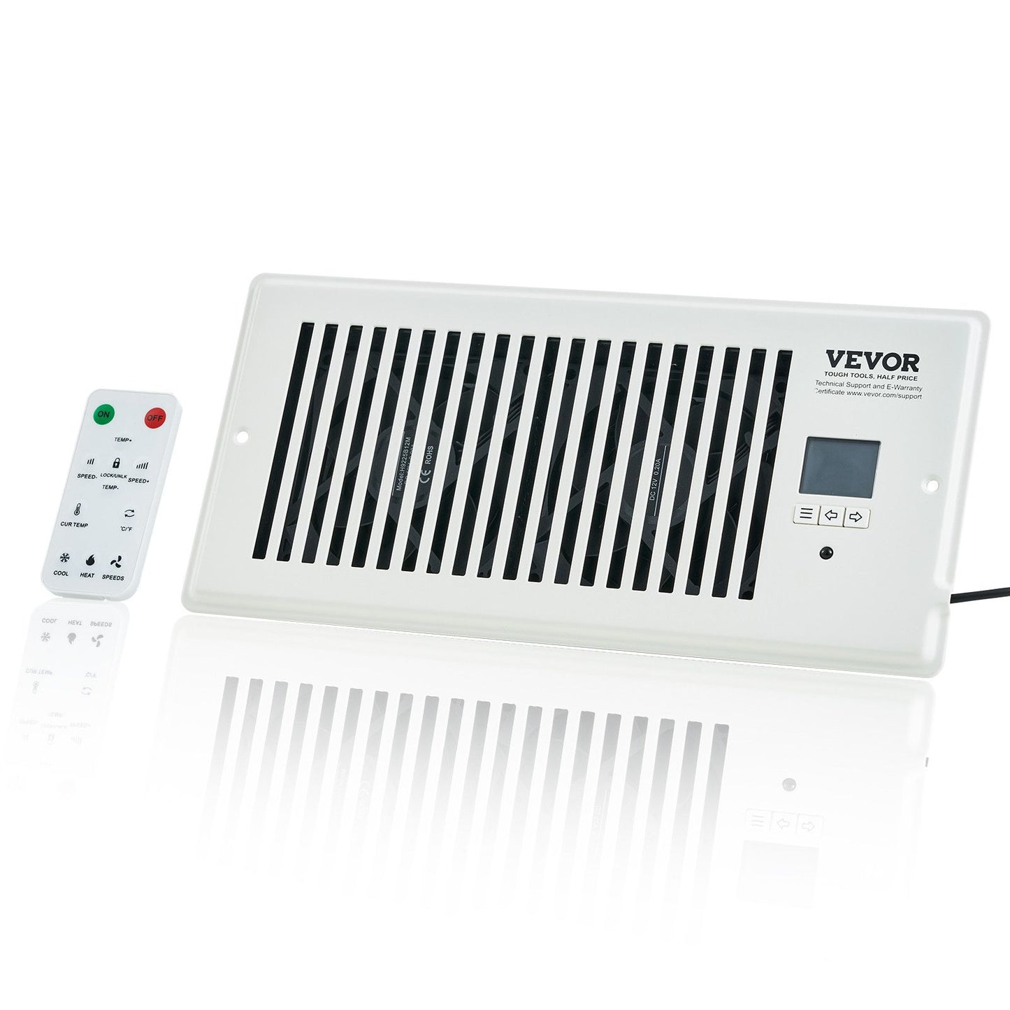 Booster Fan Duct Fan With 10Speed LCD Smart Controller For Wall  Floor Vents 11