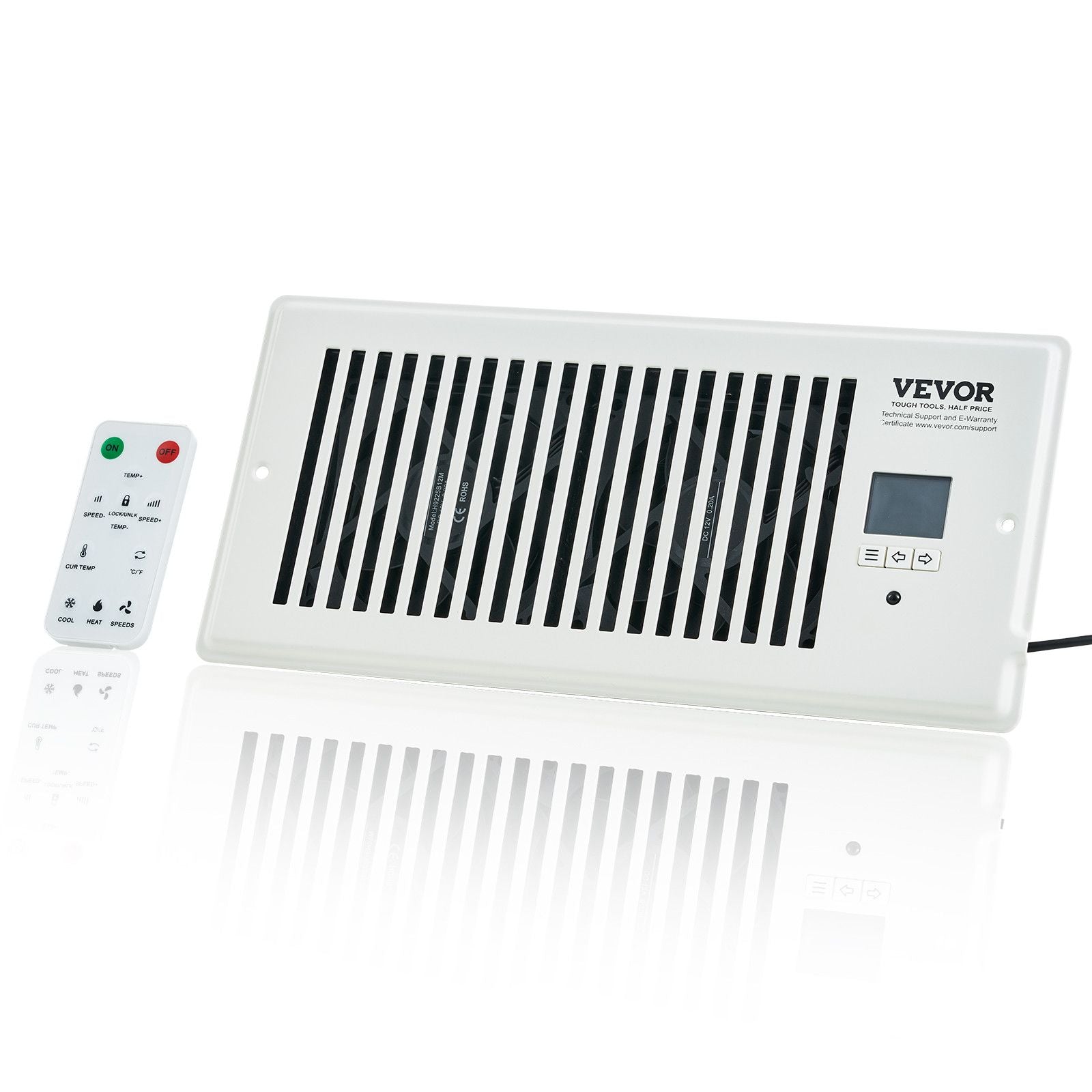 Booster Fan Duct Fan With 10Speed LCD Smart Controller For Wall  Floor Vents 11