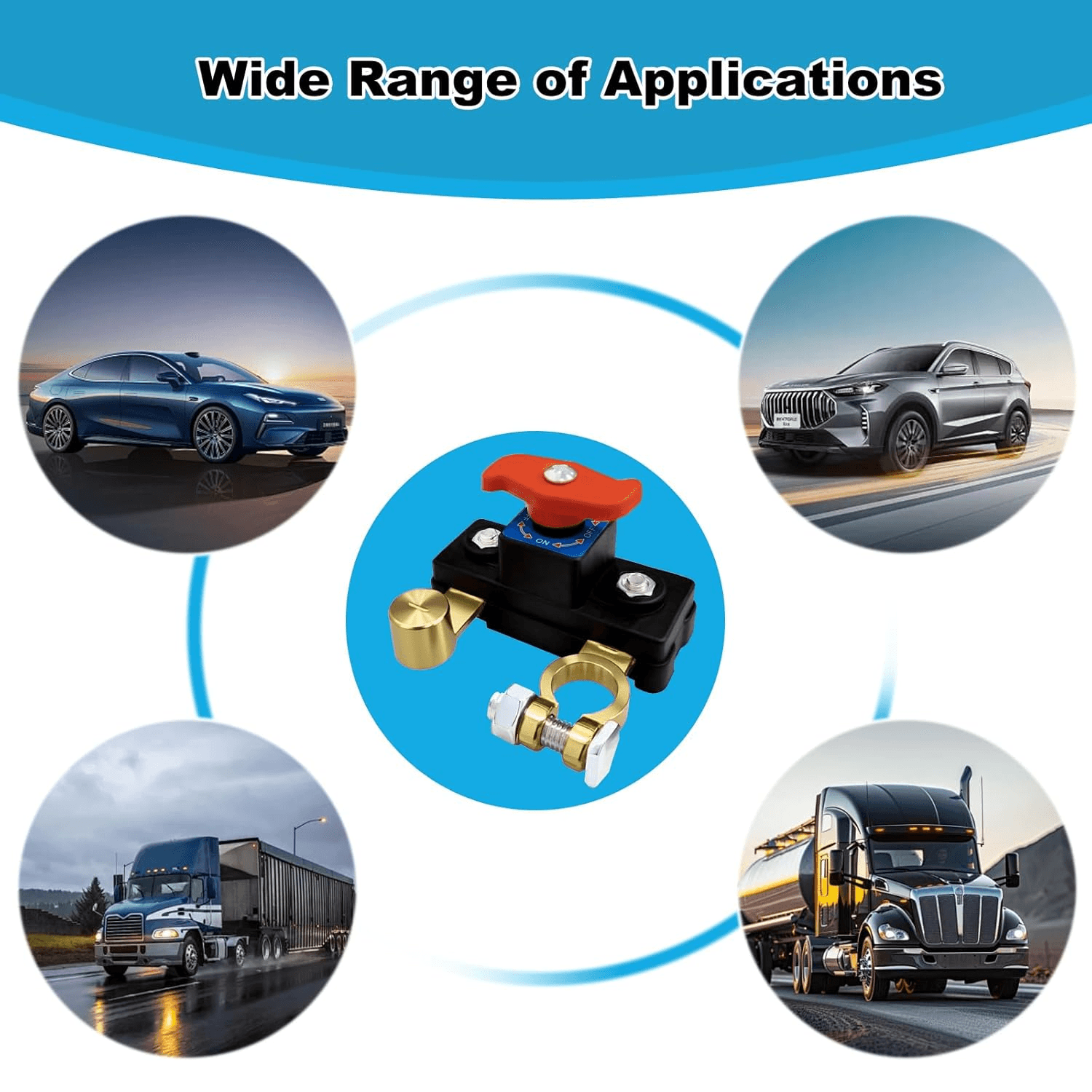 HighPerformance Car Battery Cut Off Switch  Reliable Isolator Cutoff For Power Terminal Safety 8